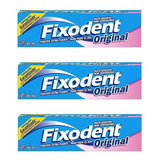 Adhesivo Dental Fixodent Cream Original 3 X 40ml Importado