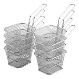 10 Latas De Papas Fritas Freidora Mini Inox Chip Papas Frita