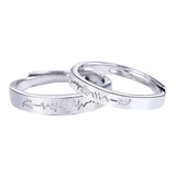 Par Anillos Promesa Plata 925 Amor Parejas Novios Corazón