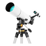 Telescópio Astronômico Refrator  500mm X 80mm Com Case Bolsa