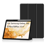 Funda Smart Book Para Galaxy Tab S7 Plus/s8plus De 12,4 PuLG
