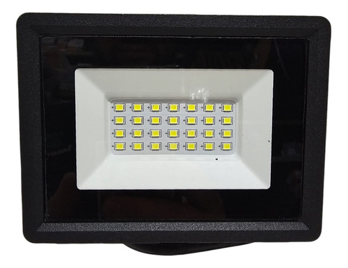 Proyector Led 20w Exterior Interelec Color De La Carcasa Negro Color De La Luz Blanco Frío