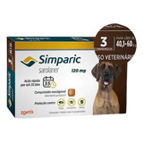 Antipulgas Simparic 40 A 60kg Cães 120mg 3 Comprimidos