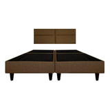 Recamara Base Cama Box Cabecera Cairo Chocolate King Size Color Marrón