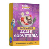 Pack Canva Editável Açai Sorveteria Gelateria