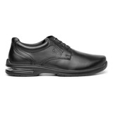 Zapato Flexi Negro Cómodo Ligero Casual Vestir Piel 402801