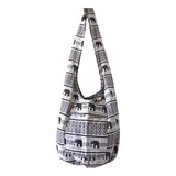 Bolso Bandolera Elefante, Bolso Satchel, Tejido Local, Blanc