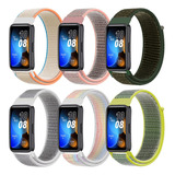 6 Correas Nailon Velcro Para Huawei Band 8