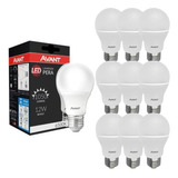 Lâmpada Led 12w E27 Bivolt 6500k Pacote Avant 1050l C/ 10 Pç Luz Branco-frio