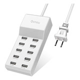 Multi Puerto Celular 8 Usb 5v 2.1a 1a Hub Cargador 110v 