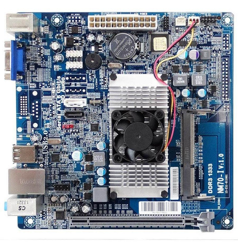 Placa Mãe Ecs Mini Itx Nm70-i Processador Na Placa Ddr3 