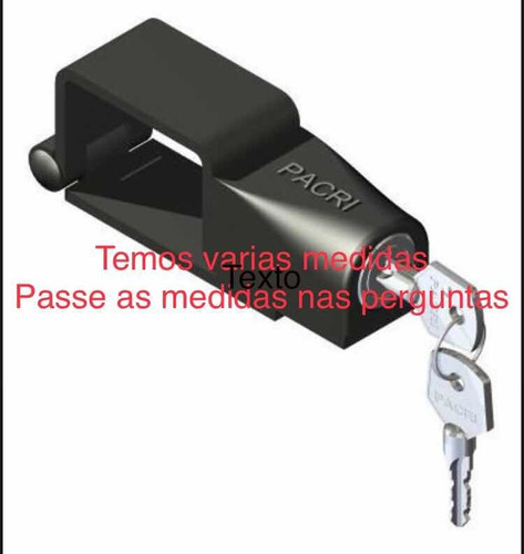 Cadeado Aço Portão Carro Moto Chave Tetra Pacri 50x35 Mm