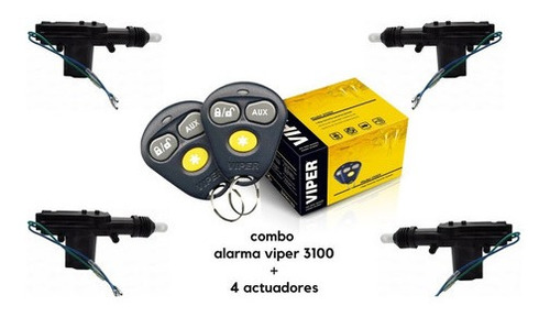 Alarma De Seguridad Viper 3100 + 4 Actuadores Combo 