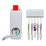 Dispenser Automático Creme Dental E Suporte Escova Pratico Cor Branco