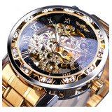 Reloj Mecánico De Diamante Transparente Winner