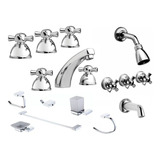 Combo Griferia Lavatorio Bidet Ducha Accesorios Murcia P