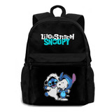 Mochila Lilo & Stitch Snoopy Escolar Comp. Tablet Notebook  