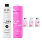 Combo Alisado Lix Plex+ Botox Smart+ 3 Ampollas A2 Brazilian