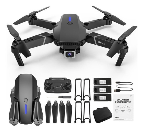 Mini Drones Baratos Com Câmera 4k E525/e88 Pro +3 Bateria