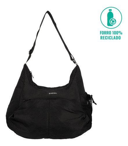 Bolso Xtrem Deportivo De Mujer Stretch Black Color Negro