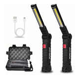 Luz De Trabajo Led Recargable Y Plegable, 2 Piezas