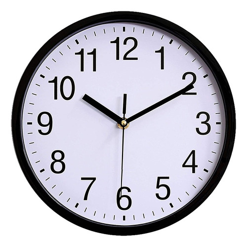 Reloj Pared Metal Decoración Moderno 30cm Silencioso Colores Estructura Negro