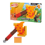 Hacha Lanzadardos Nerf Minecraft Firebrand Hasbro F8954