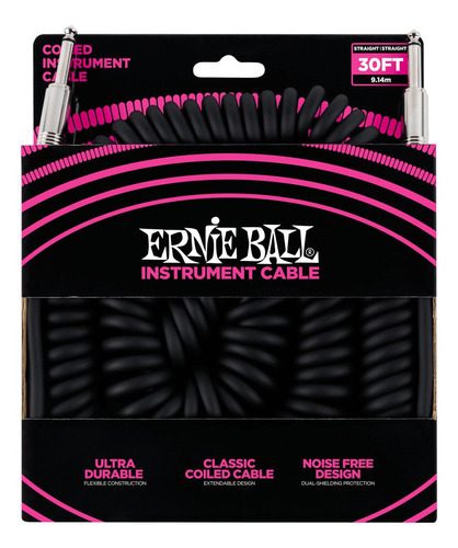 Ernie Ball Cable Para Instrumento Ernie Ball P06044 Espiral 