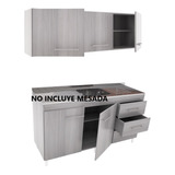 Combo Cocina Bajo Mesada + Alacena 3 Puertas 1.40m Orlandi