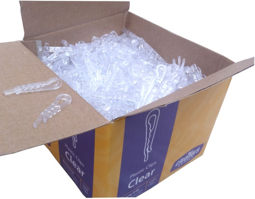 Clips Sujeta Mangas De Camisa Transparentes Caja Con Mil 