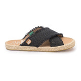 Sandalias Cross Lurex Negro