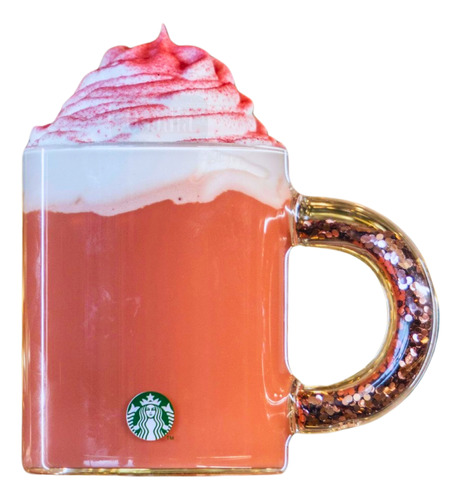 Taza Starbucks Confetti Rosa Colección Navidad Limitada