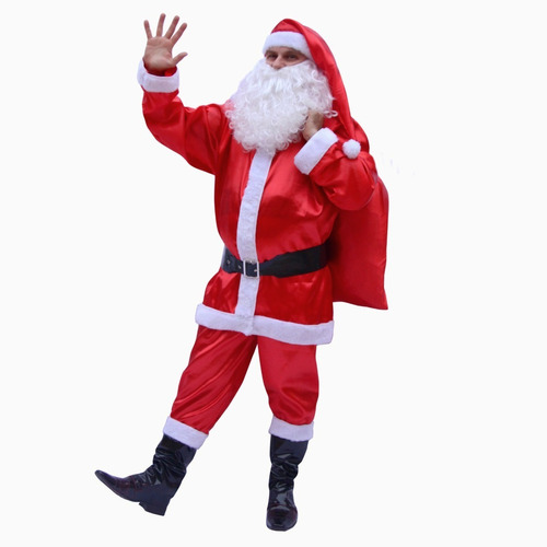 Roupa De Papai Noel Fantasia Completa P A Gg - Feliz Natal