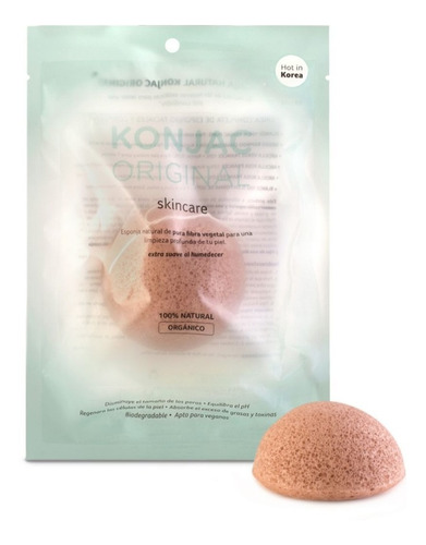 Konjac Esponja Facial Suaviza La Piel Arcilla Rosa Frances