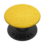 Divertido Pop Socket Con Gotas De Agua En Color Amarillo Dor