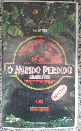 Vhs O Mundo Perdido - Jurassic Park Original Dublado