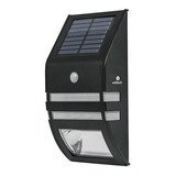 Arbotante Solar Con Sensor Movimiento, 2 Led Volteck 46362 Color Negro