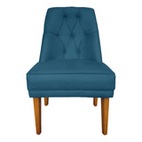Cadeiras Paris Suede Azul Royal Com Tachas - Dominic Decor