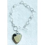 Pulsera Infinito Con Corazon Plata 925