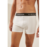 Boxer Liso Blanco Hombre Airborn