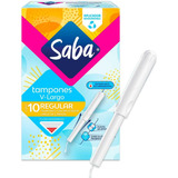 Saba Tampones Regular Aplicador Largo Flujo Moderado 10 Pz