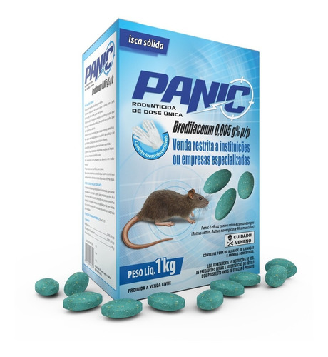 Raticida Veneno Cebo Control Ratas Panic X 1 Kilo