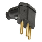 Plugue Plug Pino Tomada Macho 90 Graus 3 Pinos 10a Preto