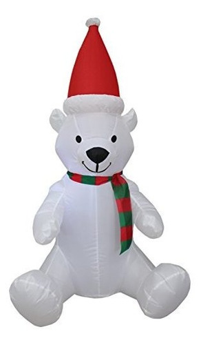 Bzb Goods 4 Pies De Alto Iluminado De Navidad Inflable Oso