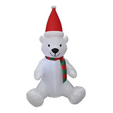 Bzb Goods 4 Pies De Alto Iluminado De Navidad Inflable Oso