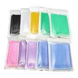 100 Microbrush Microaplicadores Microcepillos Pestañas Color