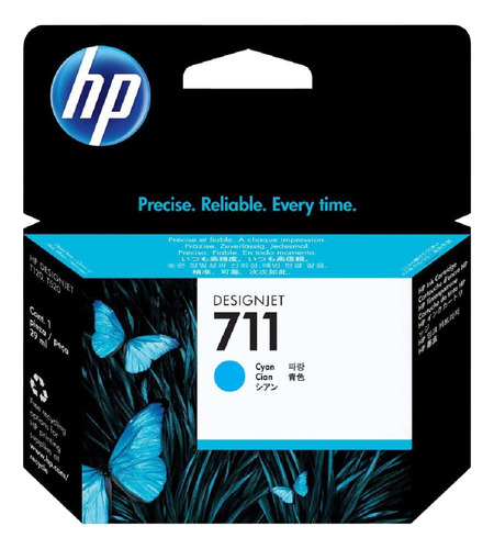 Cartucho Hp 711 Cian Original De 29 Ml Cz130a Plotter