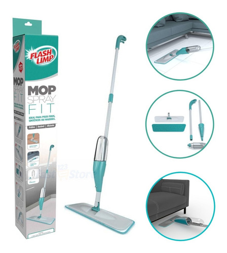 Vassoura Mop Spray Flash Limp Rodo Mágico Fit Original 
