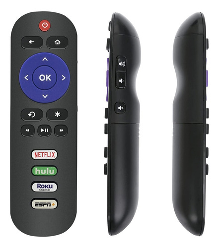Control Compatible Para Tcl Roku Smart Tv Con Netflix Espn 