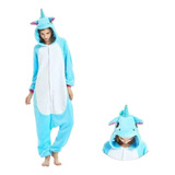 Pijama Animales Unicornio Azul Enteros Kigurimi 